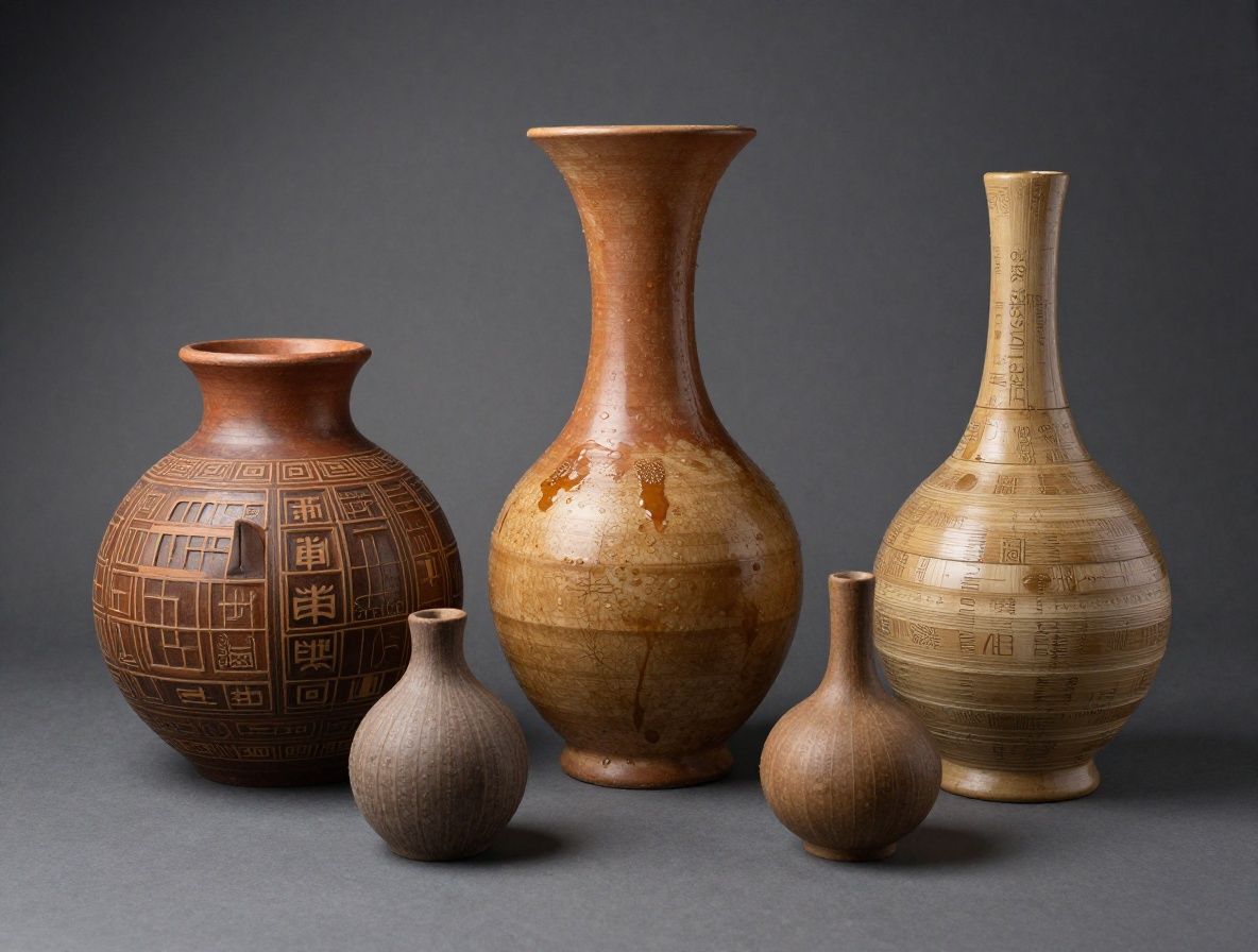 Tradičné fermentované potraviny v keramických nádobách vedľa čerstvých bylín a korenín na kamennom povrchu v prirodzenom dennom svetle